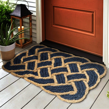 Maeve Classic Coastal Scalloped Basketweave Coir Mat